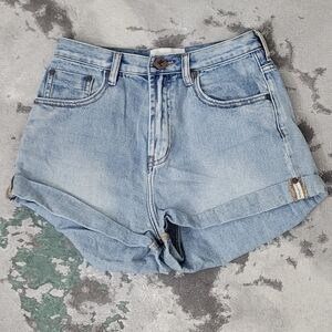 OneTeaspoon Bandits Light Blue High Waist Denim Women's Shorts